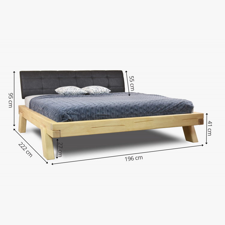 Tömör bükk ágy, 180 x 200 cm, Anes  - 8