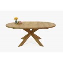 Bővíthető kerek tölgyfa asztal, Holger 140 cm  - 5