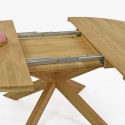 Bővíthető kerek tölgyfa asztal, Holger 140 cm  - 7