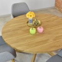 Bővíthető kerek tölgyfa asztal és székek  - 7