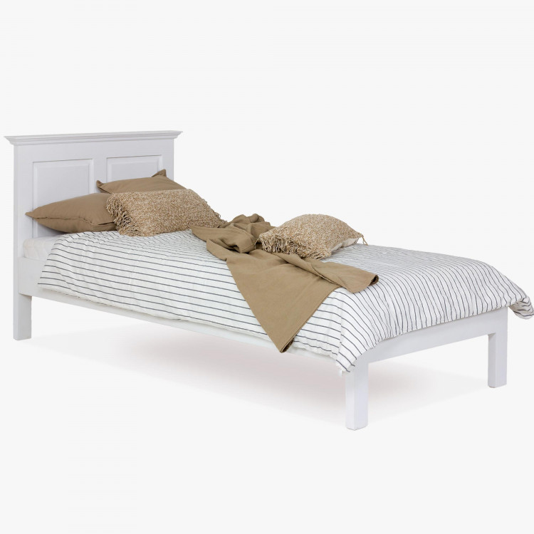 Egyszemélyes ágy fehér, Provence 90 x 200 cm  - 0
