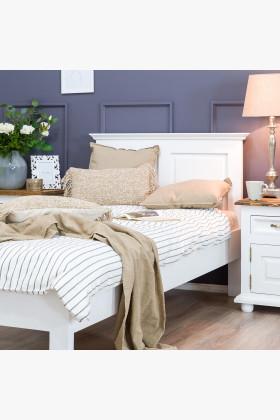 Egyszemélyes ágy fehér, Provence  - 0 2