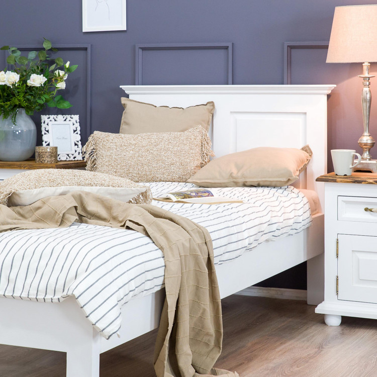 Egyszemélyes ágy fehér, Provence 90 x 200 cm  - 1