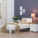 Egyszemélyes ágy fehér, Provence 90 x 200 cm  - 2