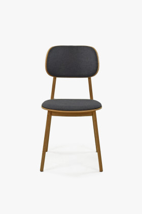 Modern stílusú tölgy szék, kárpit színe Antracit  - 0 2