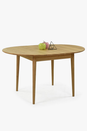 Tömör tölgyfáből készült kerek széthúzható asztal  - 0 2