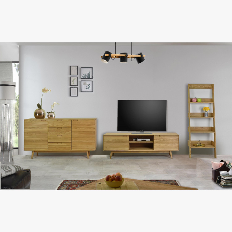 Tölgyfa polcos szekrény, Scandi  - 1