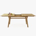Széthúzható fa asztal skandináv stílusban, 160 ( 200 ) x 90 cm  - 5