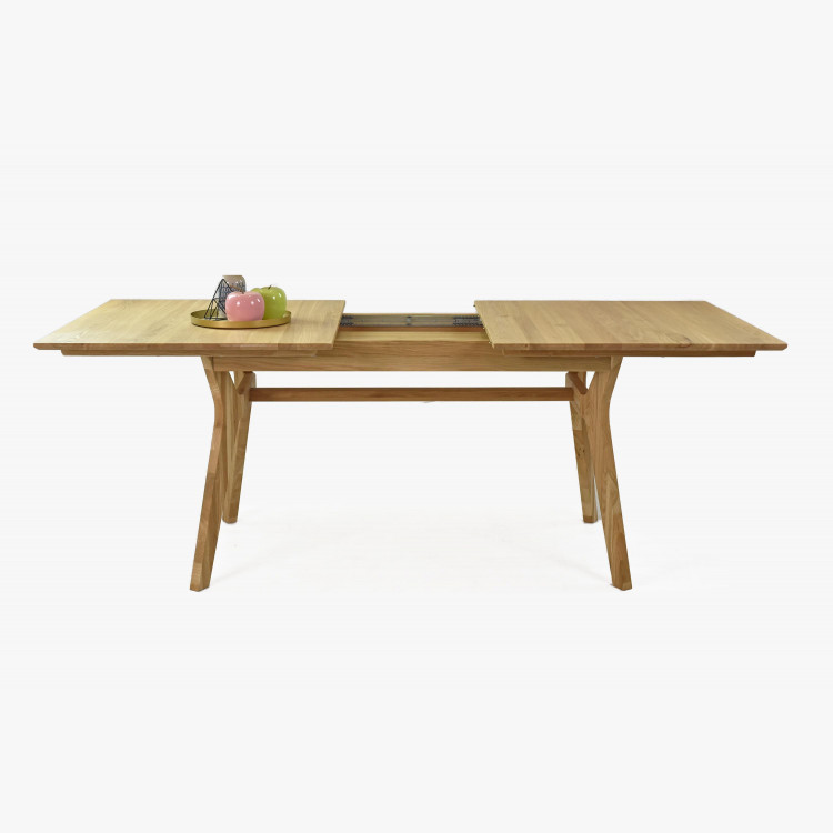 Széthúzható fa asztal skandináv stílusban, 160 ( 200 ) x 90 cm  - 6