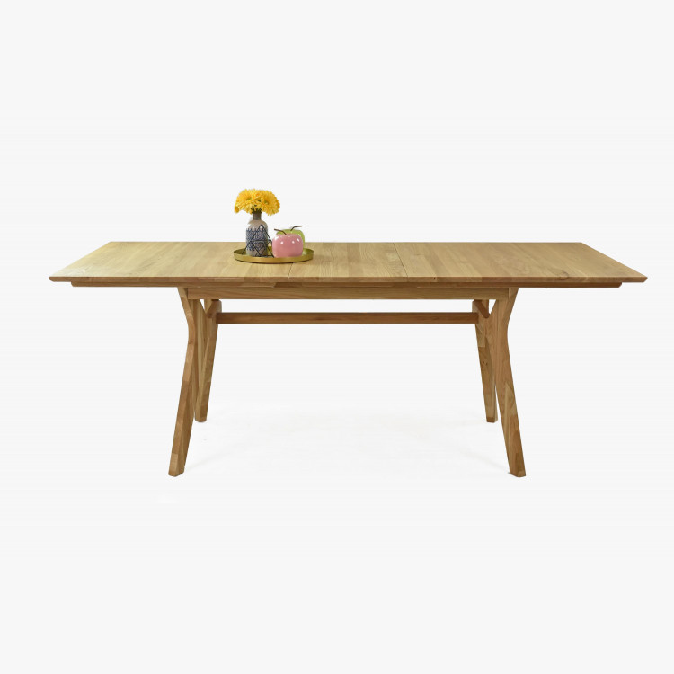 Széthúzható fa asztal skandináv stílusban, 160 ( 200 ) x 90 cm  - 7