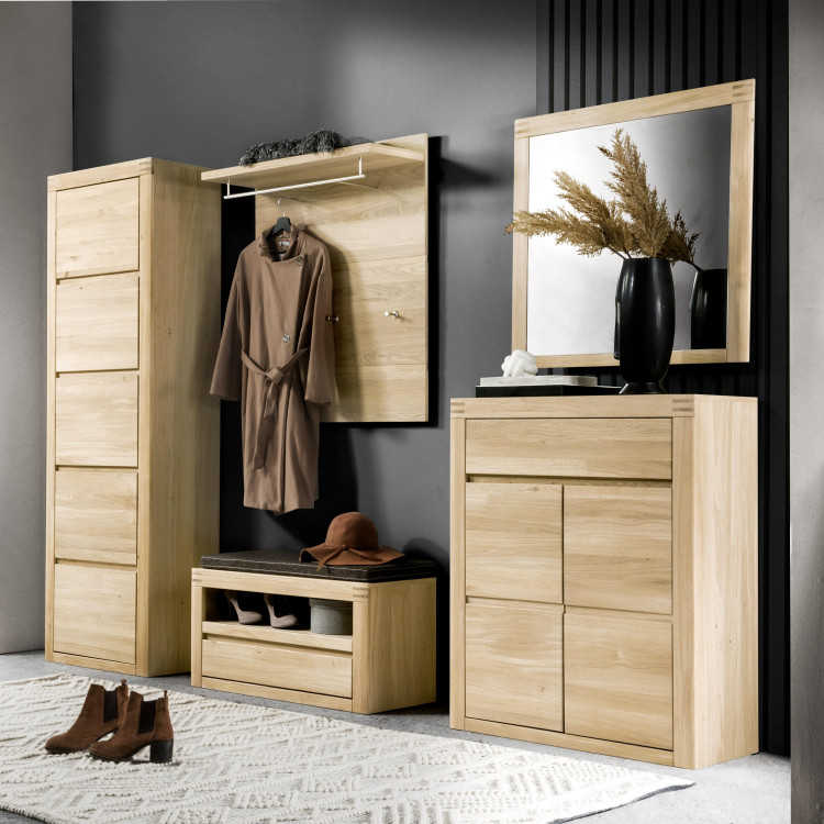 Cipősszekrény a folyosóra, fehér tölgy  - 1