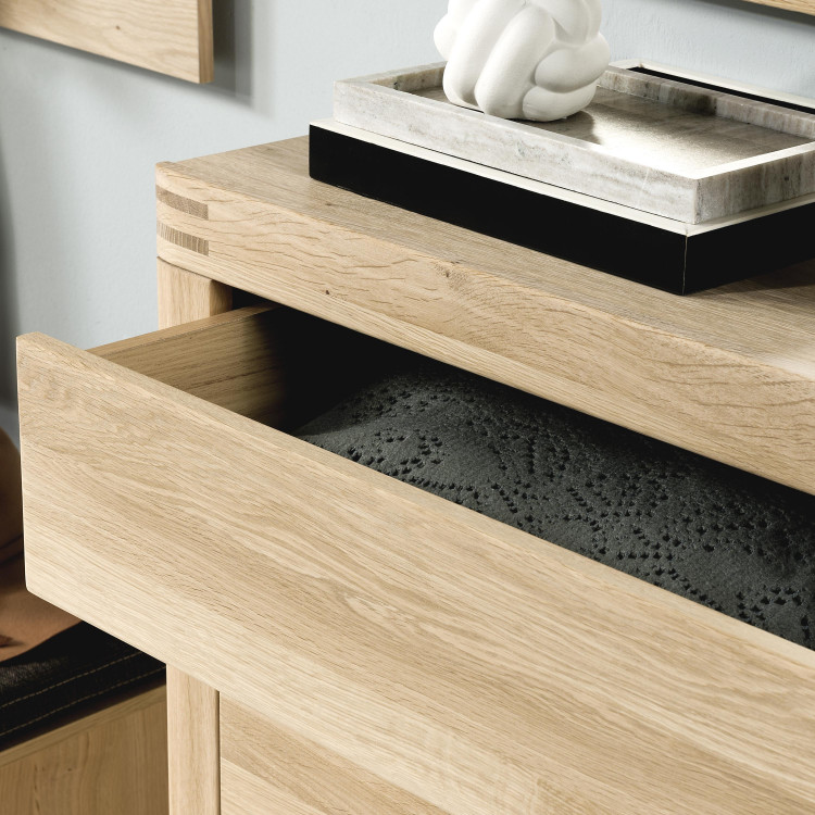 Cipősszekrény a folyosóra, fehér tölgy  - 3