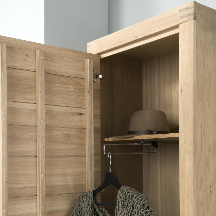 Magas szekrény a folyosóra, fehér tölgy színű  - 3