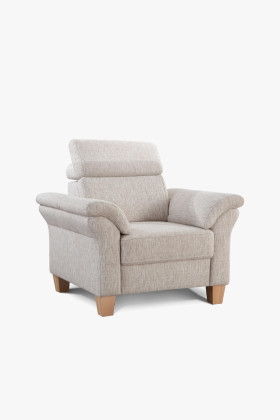 vidéki stílusú kényelmes szövet fotel állítható fejtámlával