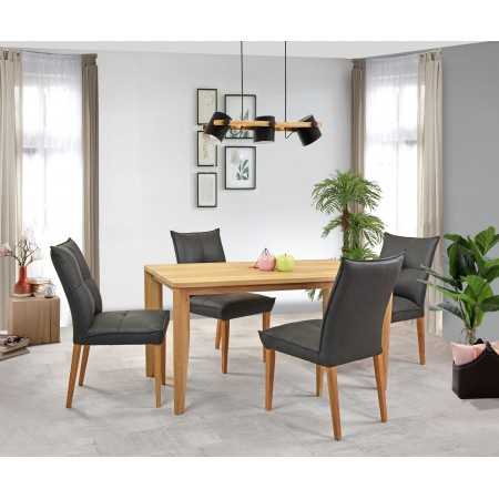 Komfortos étkezőszék Riga sötét kárpitozás  - 11