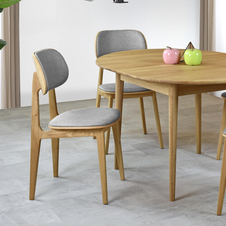 Modern fa szék, szürke kárpit színű  - 5