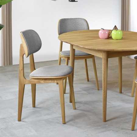 Modern fa szék, szürke kárpit színű  - 5