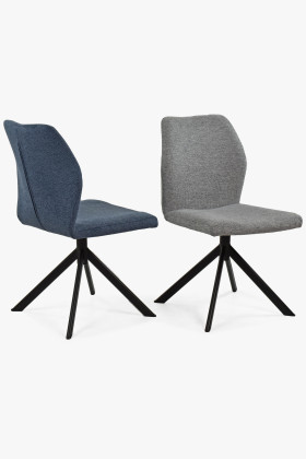 Szék fém lábakon, sötétkék  - 0 2