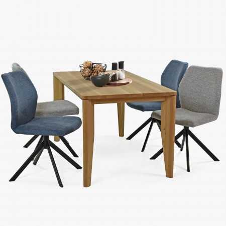 Szék fém lábakon, sötétkék  - 4