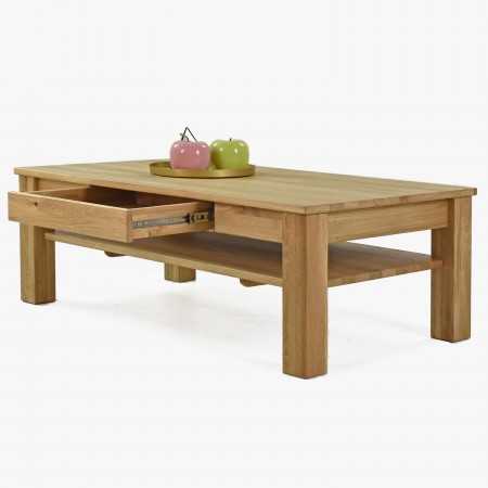 Dubfa dohányzóasztal polccal és fiókkal  - 2