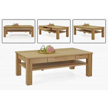 Dubfa dohányzóasztal polccal és fiókkal  - 3