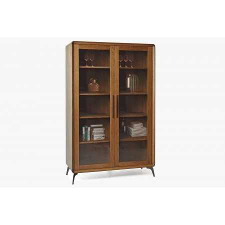 Kétajtós vitrin Lisabon dió színű  - 1