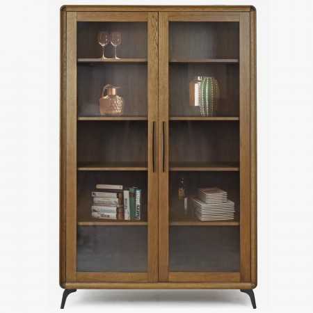 Kétajtós vitrin Lisabon dió színű  - 3