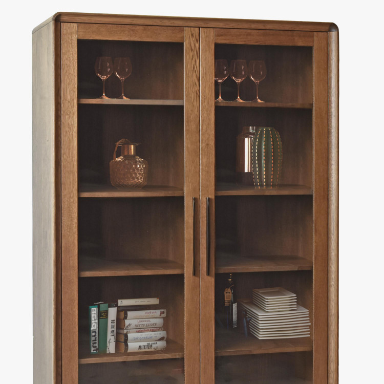 Kétajtós vitrin Lisabon dió színű  - 5