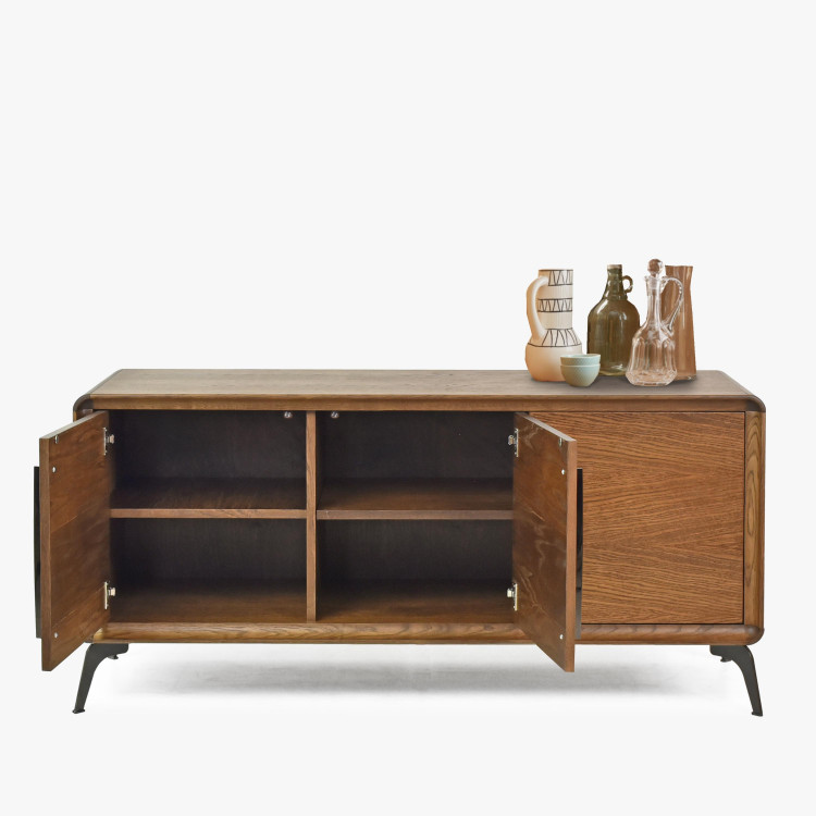 Háromajtós komód dió színben  - 1