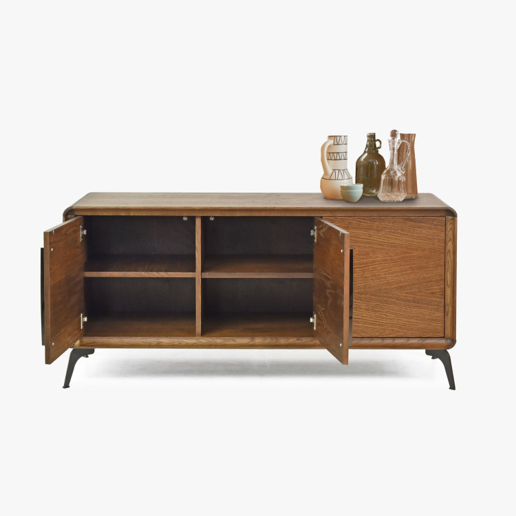 Háromajtós komód dió színben  - 5