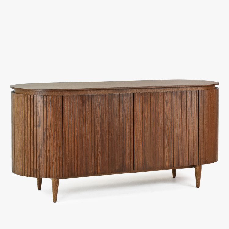 Lekerekített komód dió színű  - 1