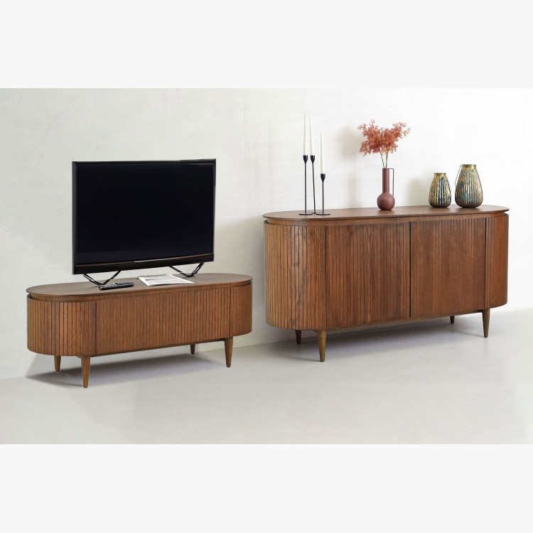 Lekerekített komód dió színű  - 2