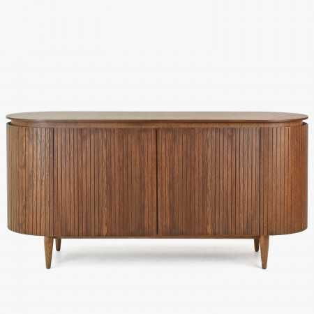 Lekerekített komód dió színű  - 7