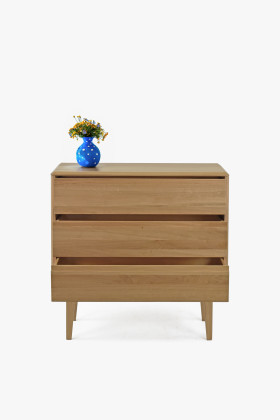 Magas, fiókos komód lábakon  - 0 2