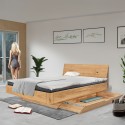 Tölgyfa ágy tárolóhellyel 180 x 200 cm  - 12