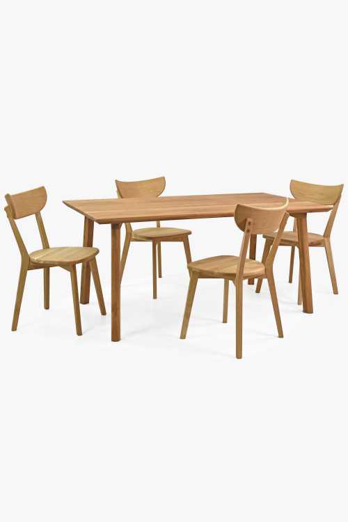 Fa asztal, fa székekkel - szett  - 0