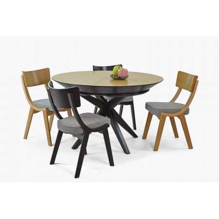 Étkezőszék tölgy, mentazöld kárpittal  - 2