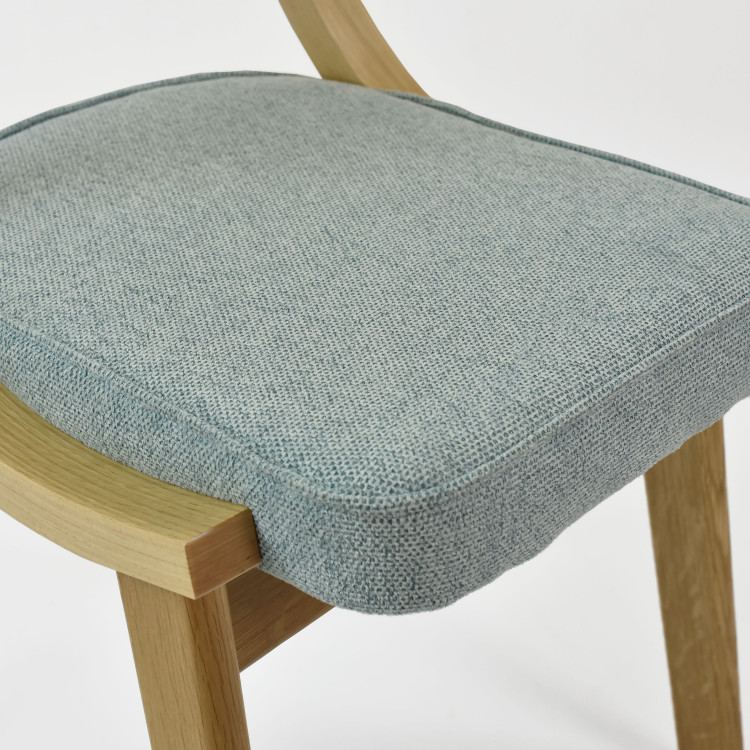 Étkezőszék tölgy, mentazöld kárpittal  - 8