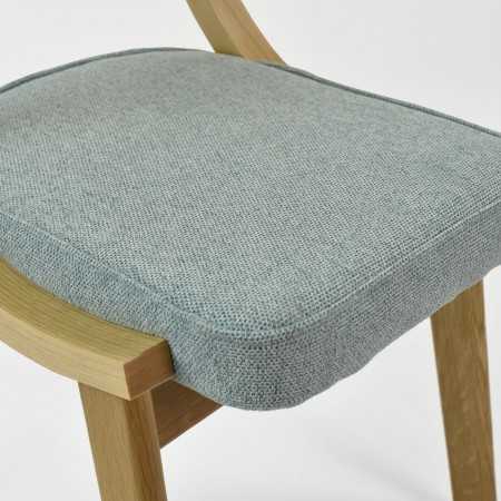 Étkezőszék tölgy, mentazöld kárpittal  - 8