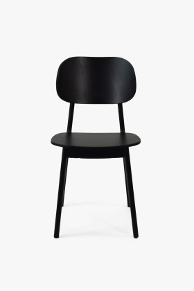 Fekete teljesen fából készült étkezőszék  - 0 2