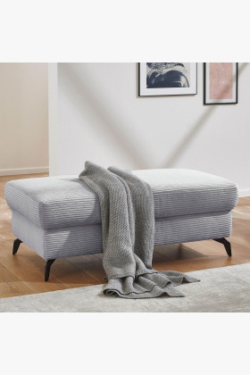 Bükkfa vázas, kovácsoltvas lábú boler zsámoly, téglalap alakú