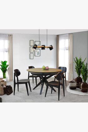 Kerek étkezőasztal - széthúzható Ø127 cm  - 0 2