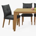 Szett kényelmes szék és asztal 140 x 80 masszív tölgy  - 17