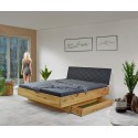 Tölgyfa ágy tárolóhellyel 180 x 200 cm  - 3