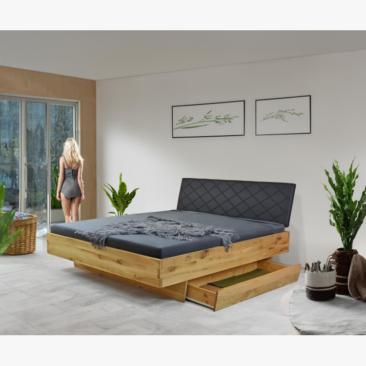 Tölgyfa ágy tárolóhellyel 180 x 200 cm  - 3