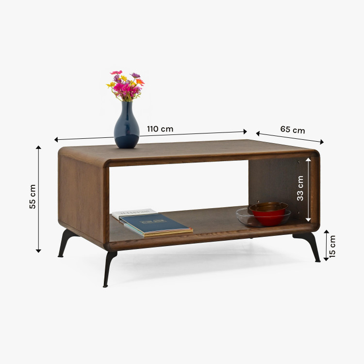 Konferencia asztal dió színben, lábakkal  - 5