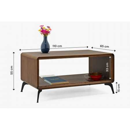 Konferencia asztal dió színben, lábakkal  - 5