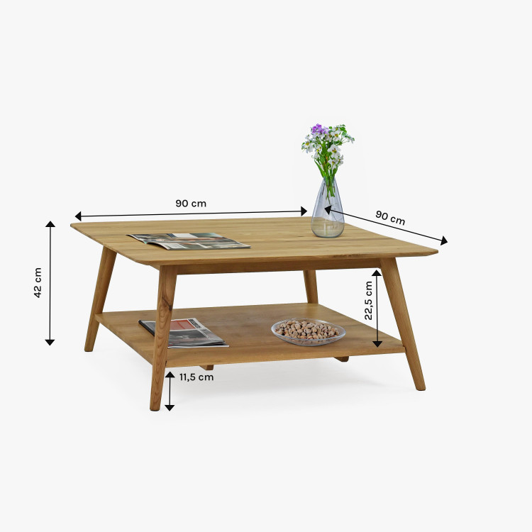 Dubfa dohányzóasztal polccal  - 8