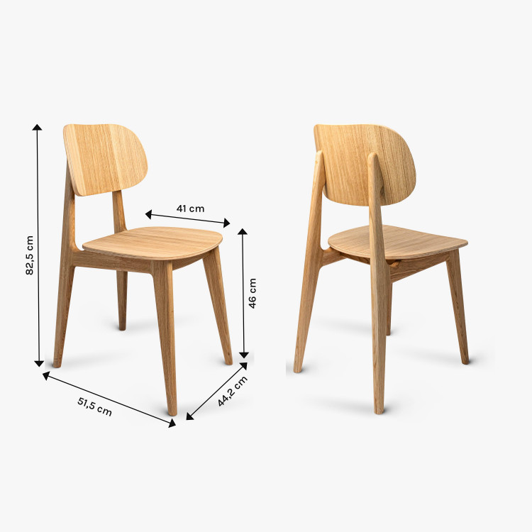 Szilárd tölgyfa szék  - 6