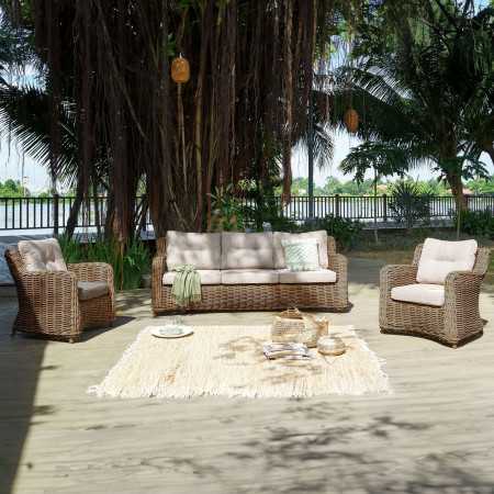 Barna kerti rattan ülőgarnitúra, Barakaldo  - 0